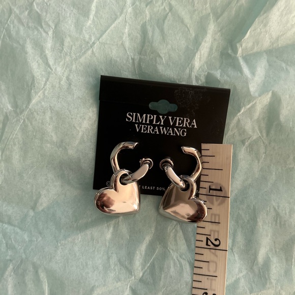 Silver Heart Earrings - Picture 3 of 5